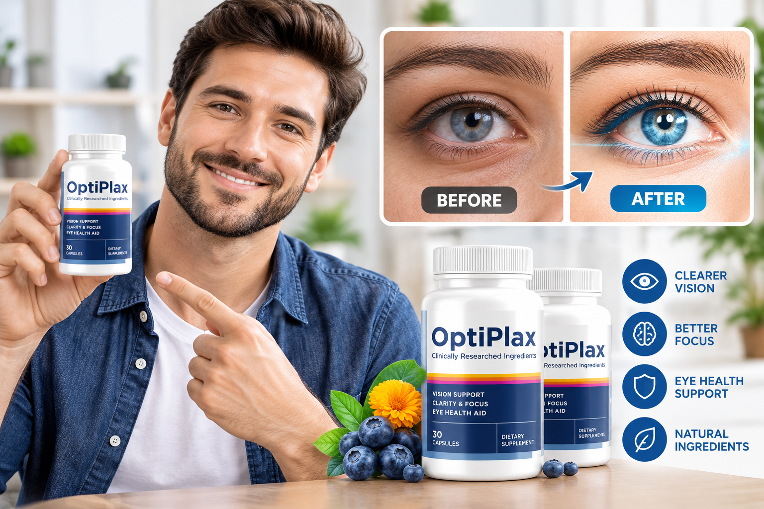 OptiPlax Vision & Eye Health Supplement
